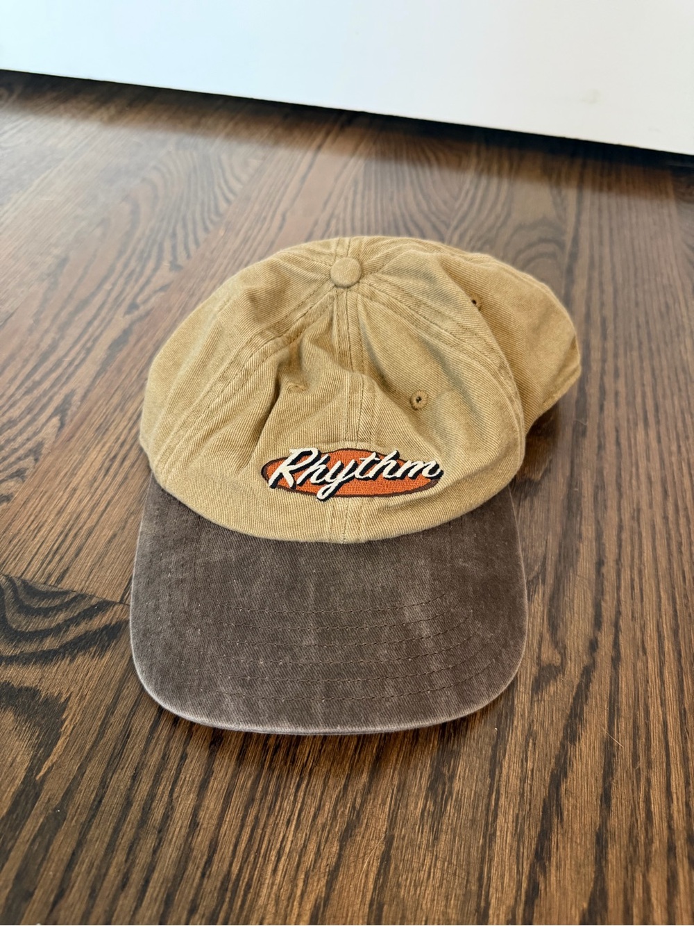 Rhythm Two-Tone Corduroy Cap in Tan and Brown